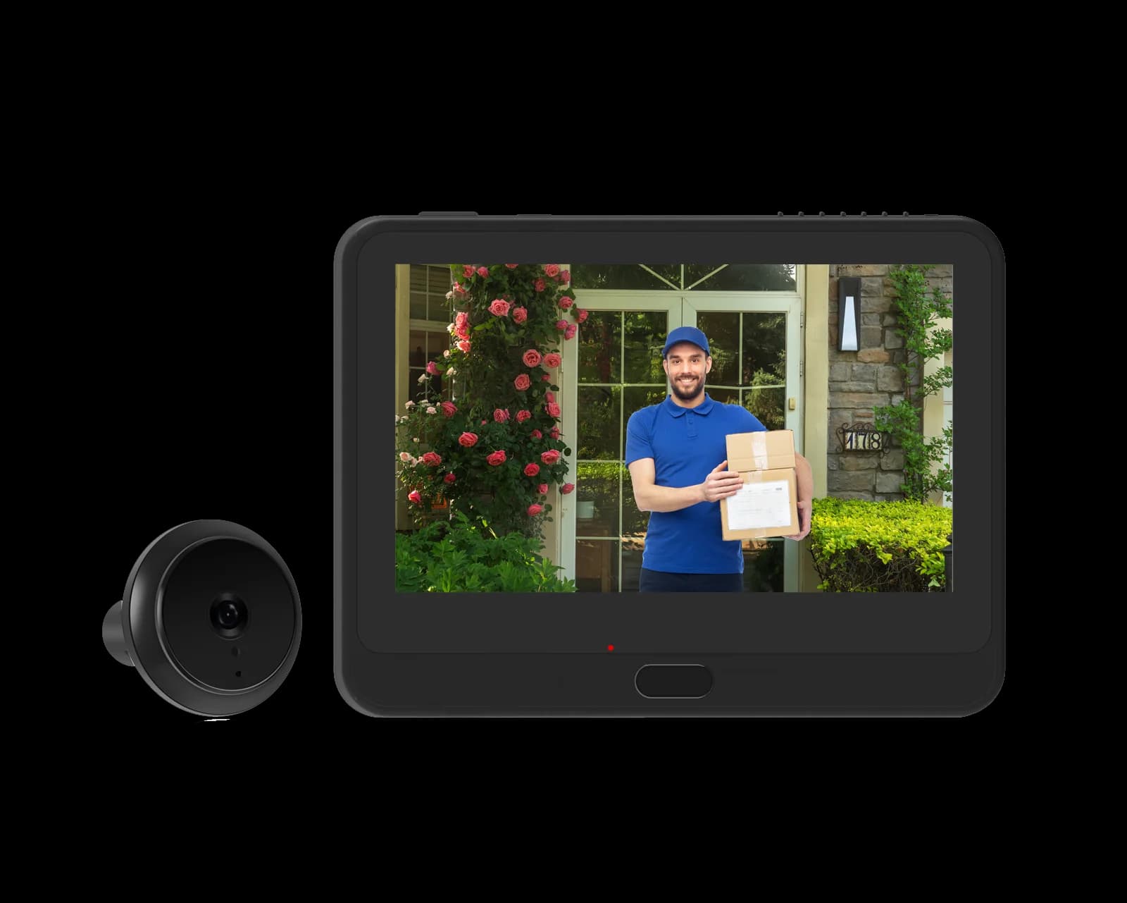 Videocitofono WiFi da 4,3 pollici con APP Tuya, Telecamera Spioncino Digitale, Citofono Wireless per Sicurezza Domestica Compatibile con iOS e Android