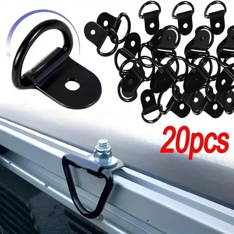 5/10/20Pcs Stainless Steel D Shape Pull Hook Tie Down Anchor Ring for Truck Trailer RV Boat Cargo Accessories