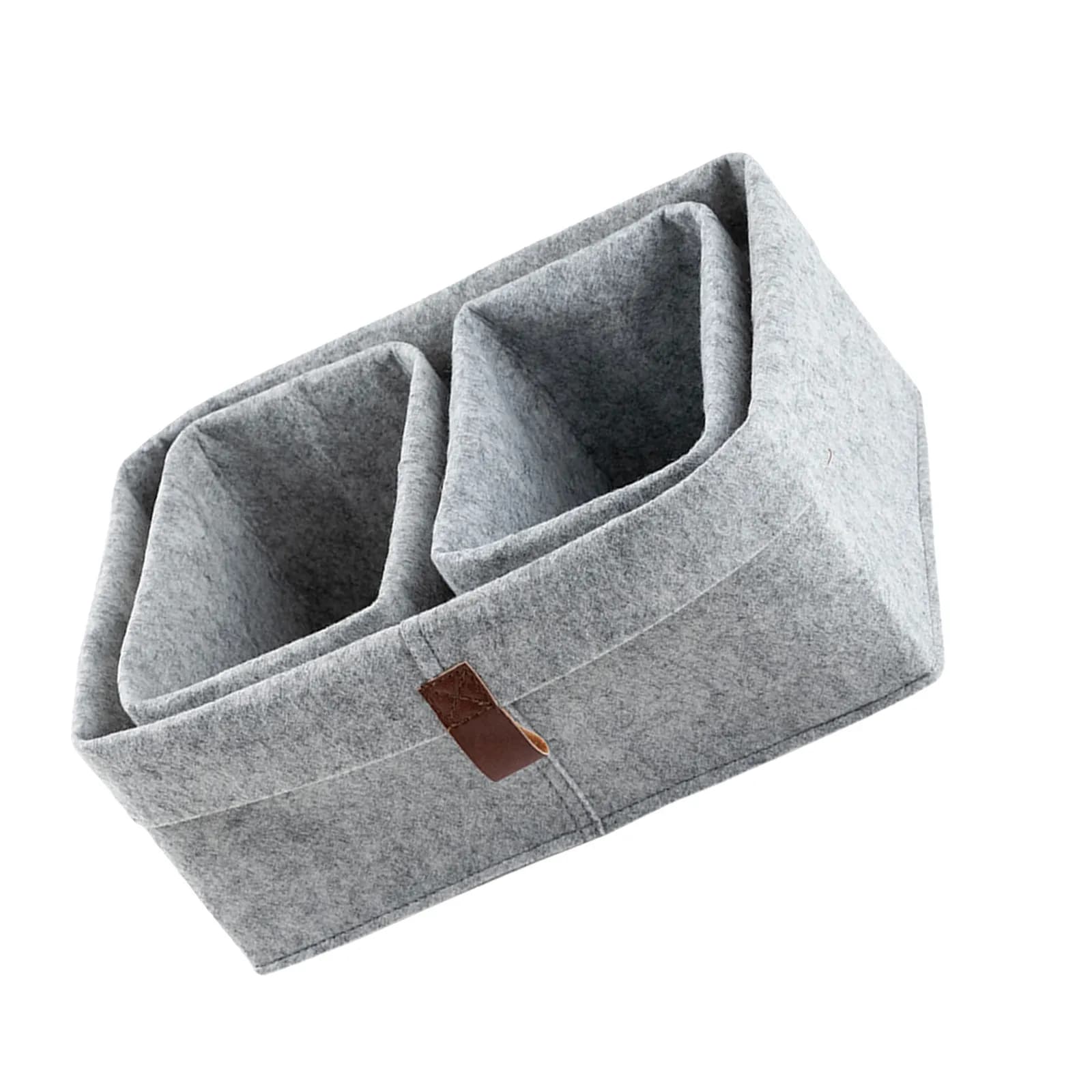 Organizer da scrivania con cestino in feltro da 3 pezzi, design semplice ed elegante, dimensioni compatte, per scrivania, casa, soggiorno, camera da letto