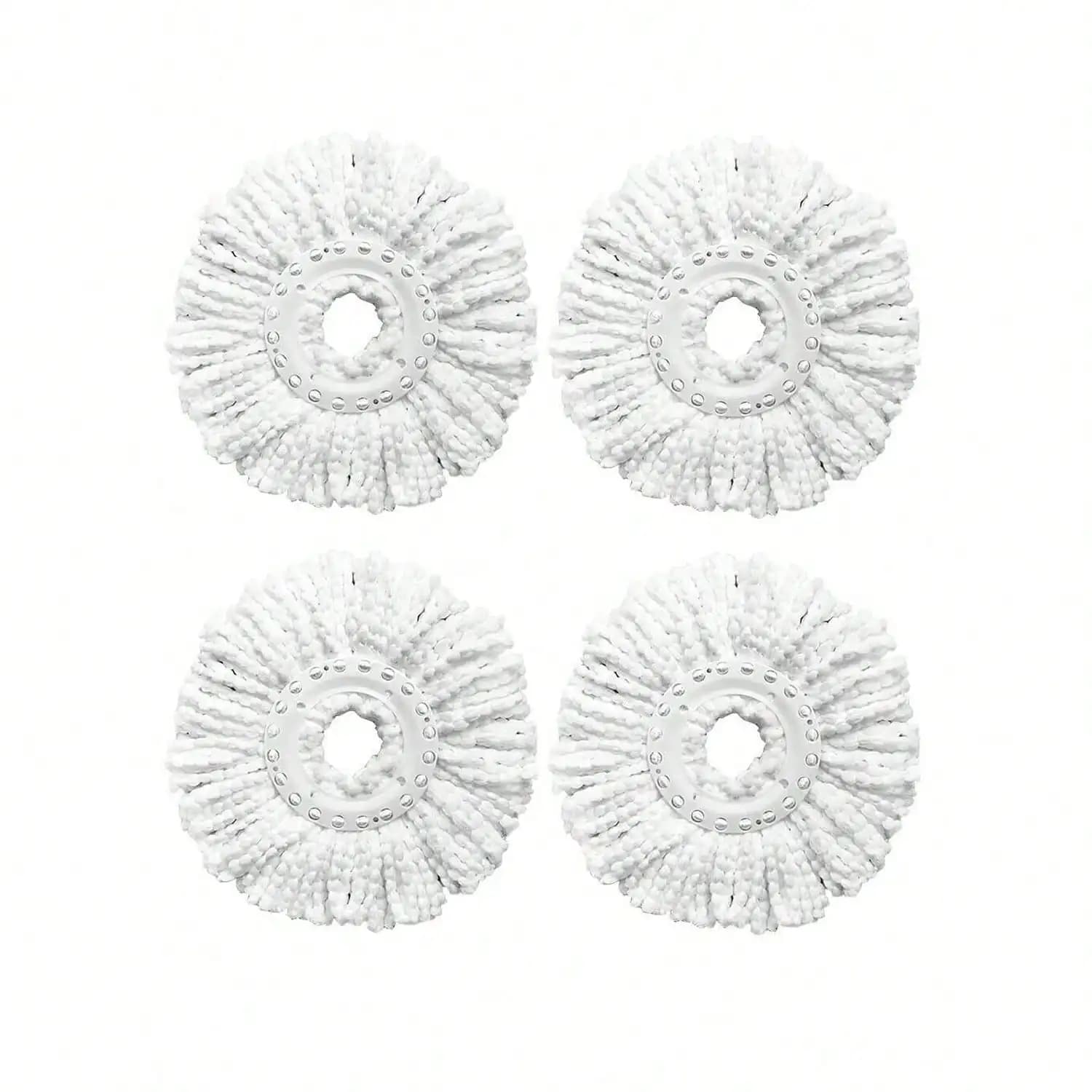 Confezione da 4 testine per mocio Spin compatibili con Hurricane, Mopnado, Casabella e altre mocio Spin di dimensioni standard, mocio in microfibra resistente