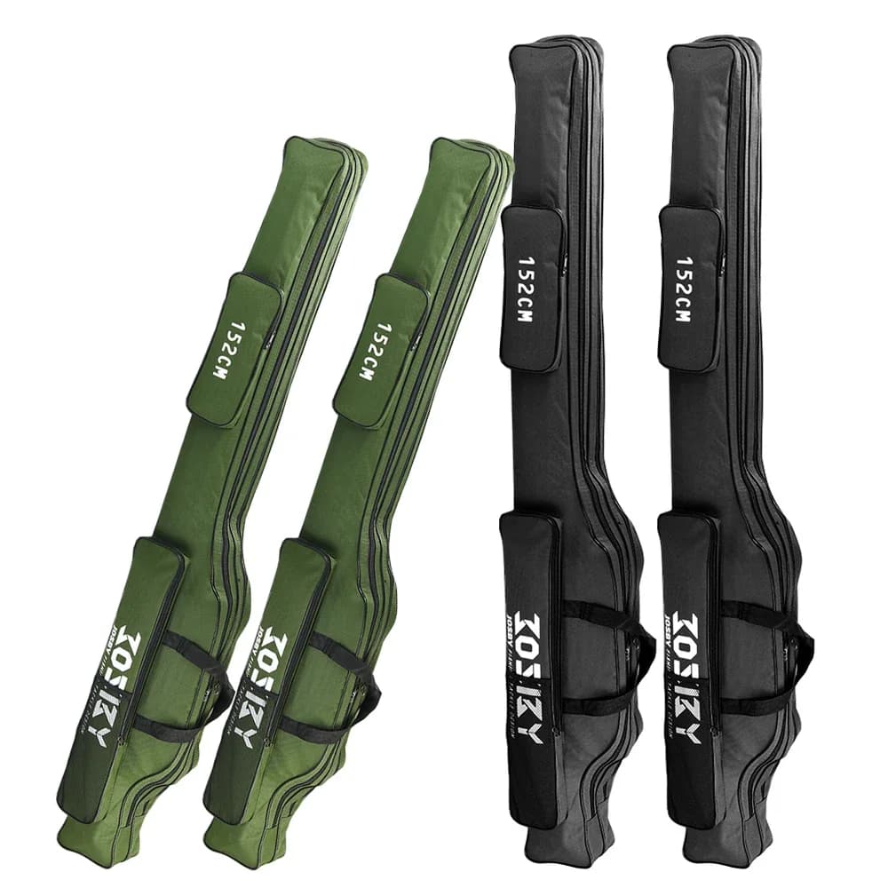 Borsa per canna da pesca multifunzionale 2/3/4 strati 60CM 122CM 152CM 182CM Attrezzatura per mulinello portatile pieghevole impermeabile per esterni Oxford