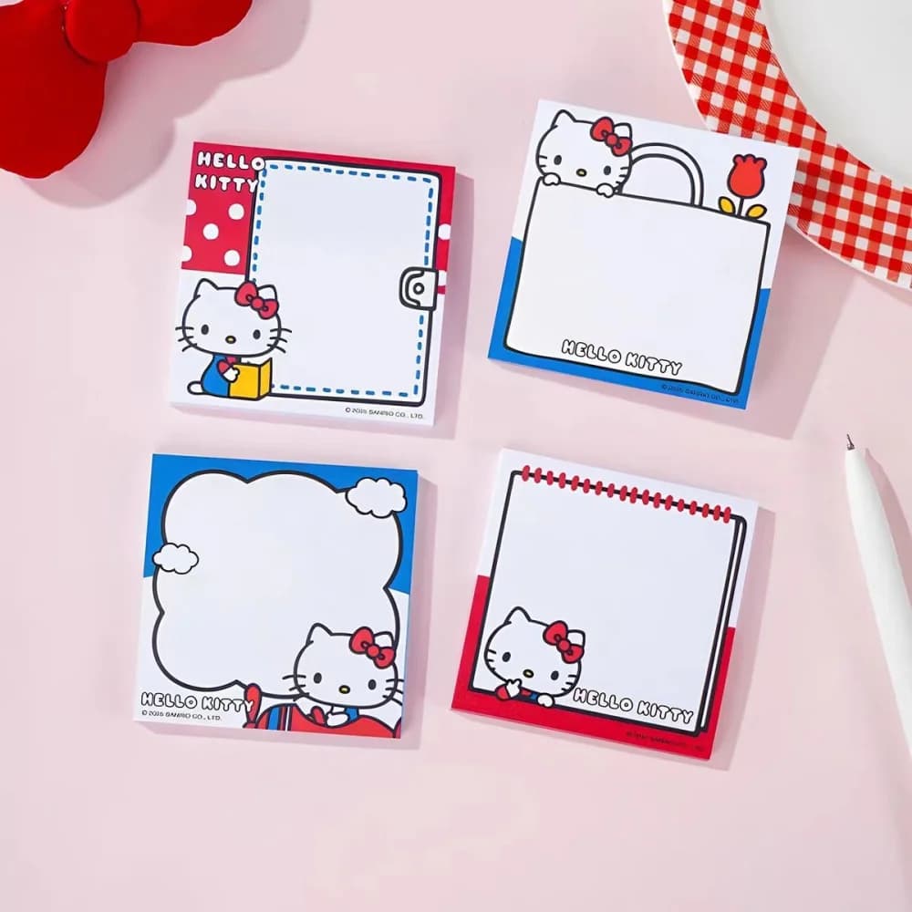 50 Pz Genuino Sanrio Hello Kitty Cartoon Note Appiccicose Kawayii Kt Cat Studente Forniture di Cancelleria Premio Scolastico Ragazza Regalo Di Compleanno