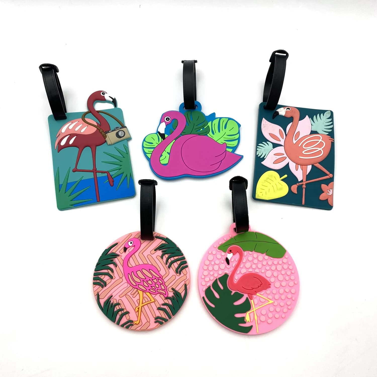 1 pz/2 pz/3 pz carino fenicottero creativo bagagli tag valigia ID Addres titolare bagaglio imbarco tag etichetta accessori da viaggio