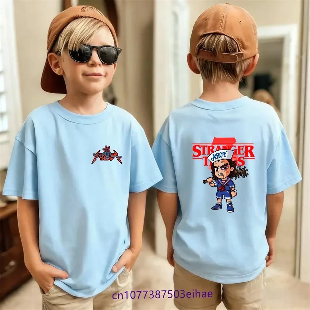 T-shirt per bambini Trendy Weird Tales - Stampa della serie Pop Culture - Top in puro cotone - Traspirante - Ideale per l'uso quotidiano