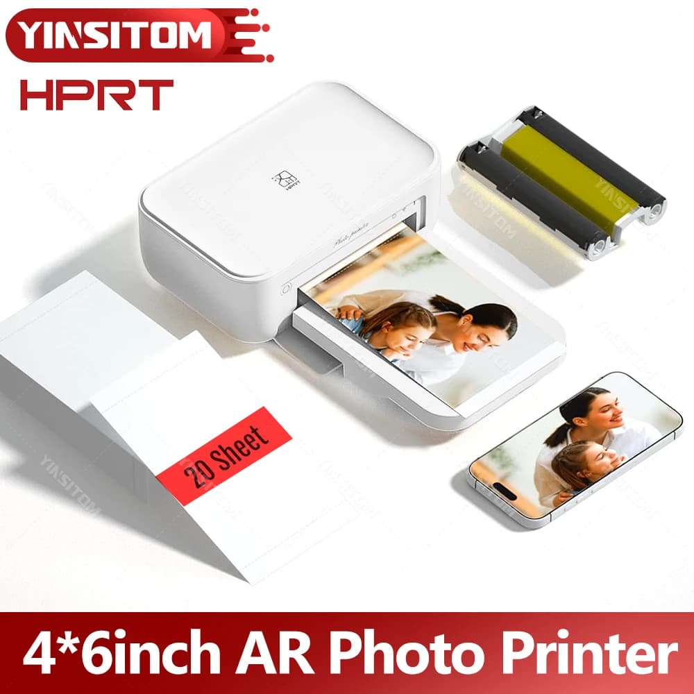 Stampante fotografica HPRT Wifi 4x6 con carta fotografica Mini creatore mobile portatile per uso domestico Stampante AR a sublimazione termica per immagini