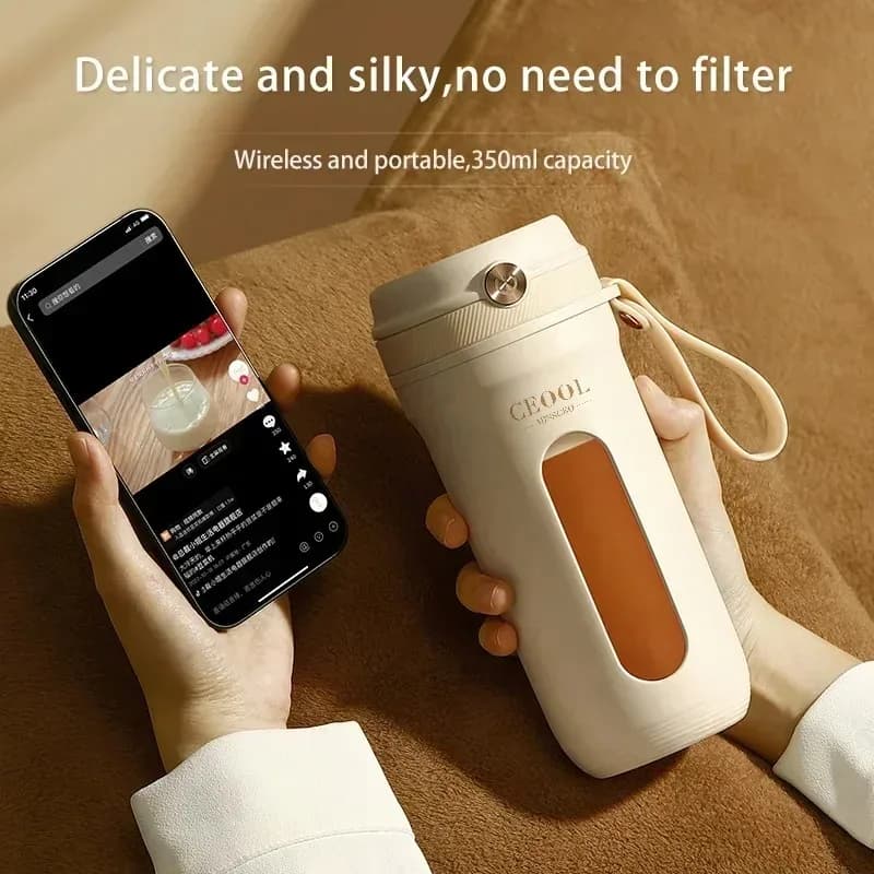 Portable 350ML USB Rechargeable Electric Blender Fruit Juicer Grinder Kitchen Household Outdoor Sports Water Cup