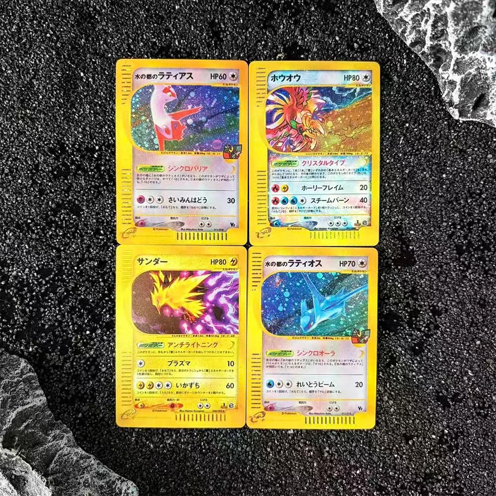 Carta da Gioco Proxy Anime Fai-da-te, Carta Singola PTCG con Classificazione JPN HO-OH ZAPDOS ALTO MARE'S LATIAS, Carta Collezionabile Fatta a Mano