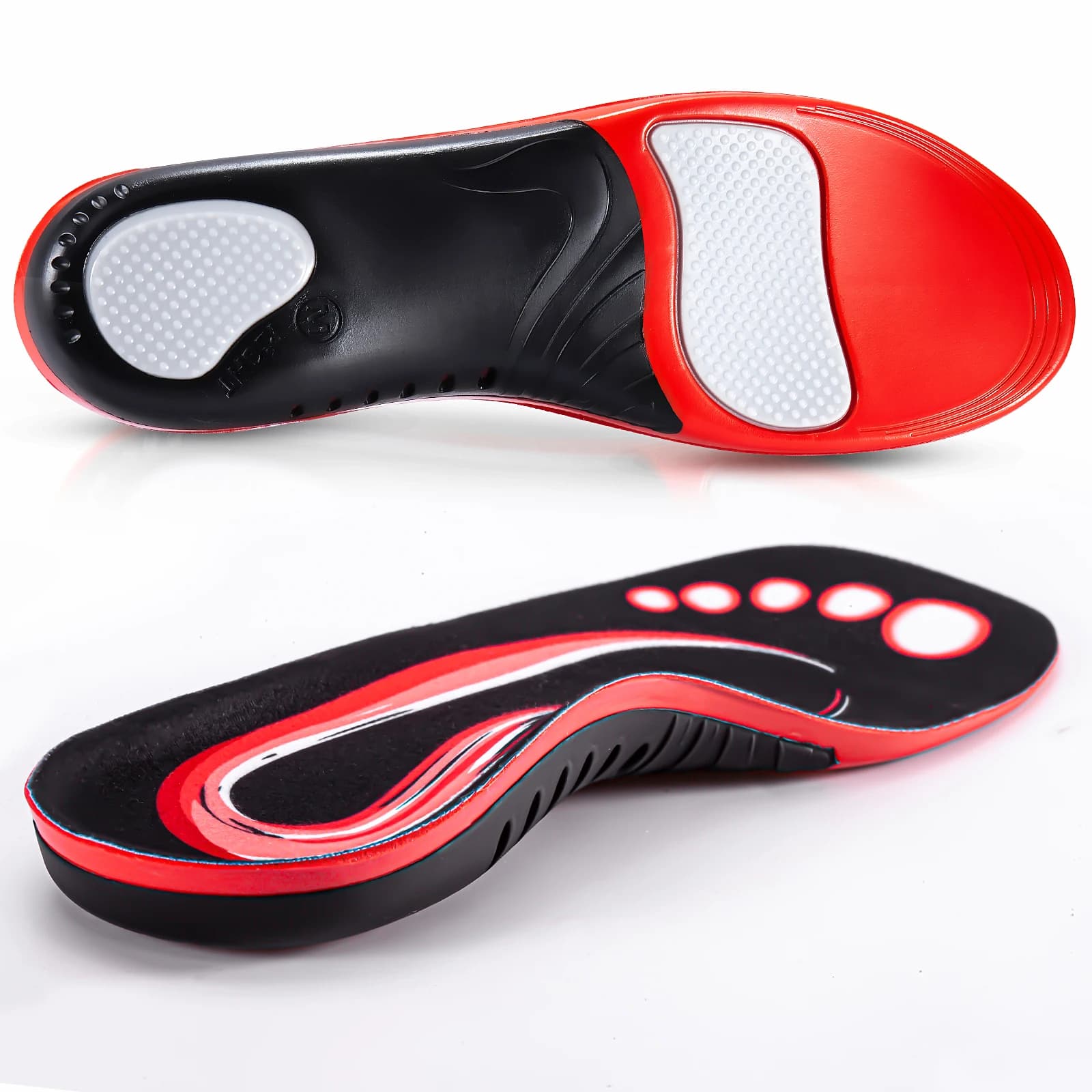 Premium 220+lbs Heavy Duty Arch Support Insoles Orthopedic Sport Insoles for Feet PU Gel Shock Absorption Sole Pad Women Men