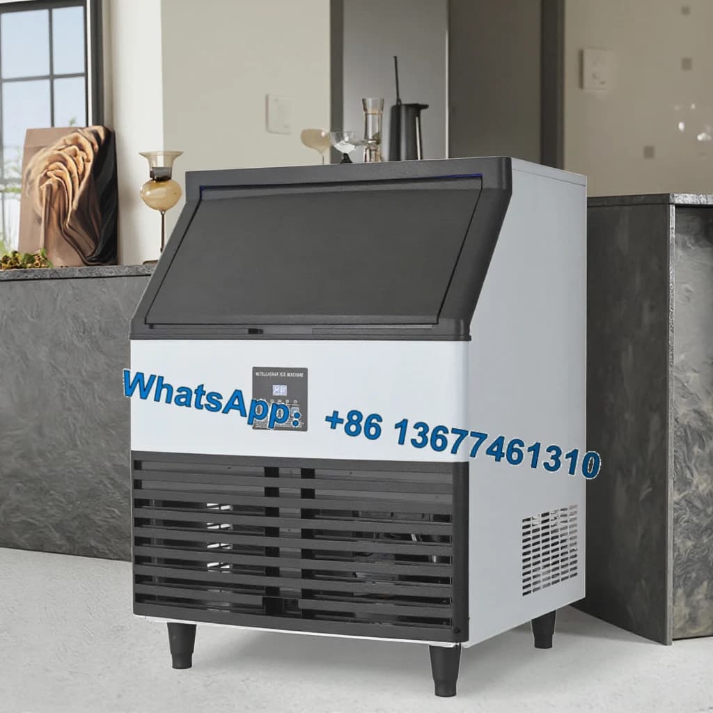 Stainless Steel Ceiling Ice Machine CE Approval 100 kg 24 hours Industrial Ice Machine
