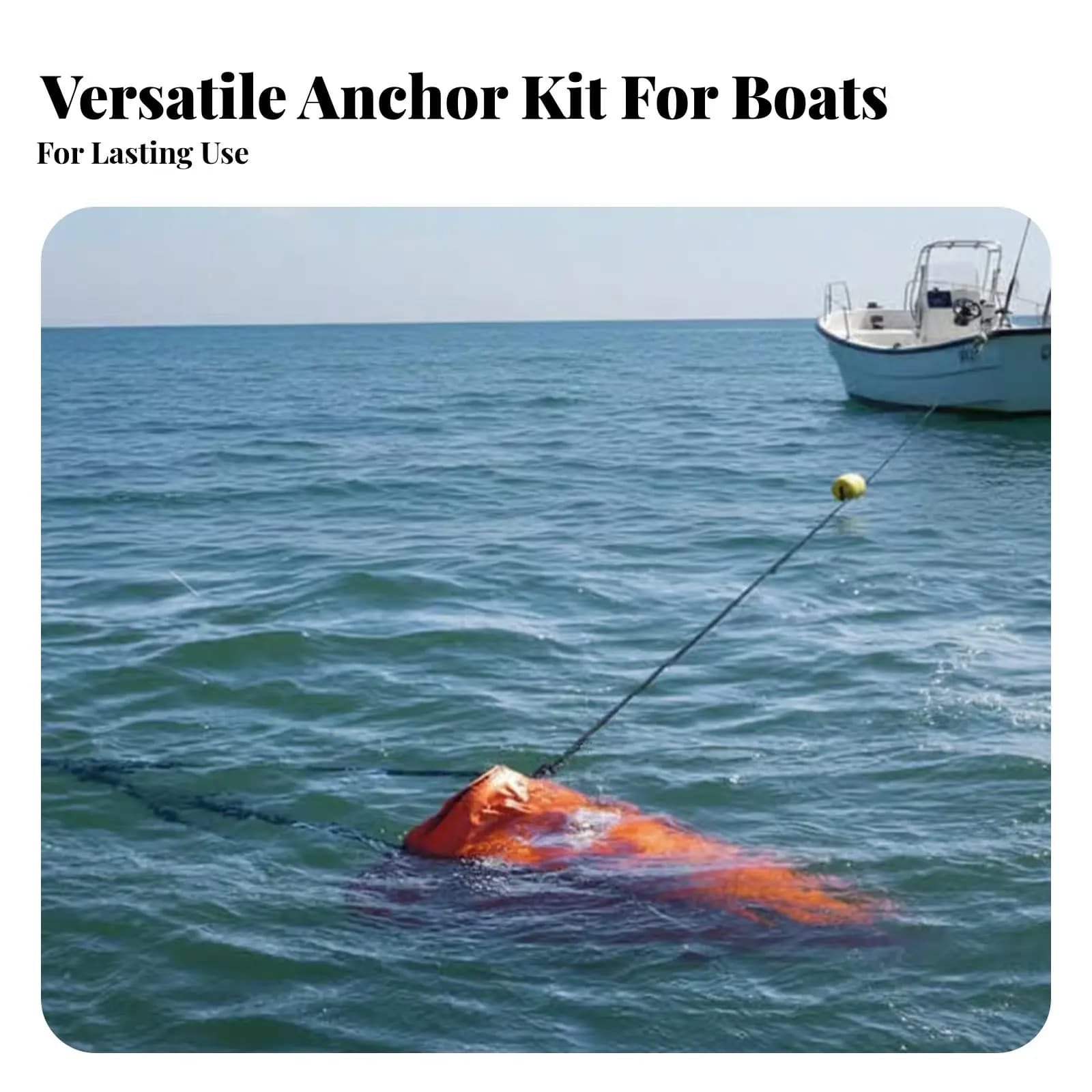 Ancora per Kayak in PVC a Lunga Durata, Freno a Paracadute per Barca, Borsa Drogue Portatile, Freno ad Acqua, Paracadute, Boa ad Alta Visibilità