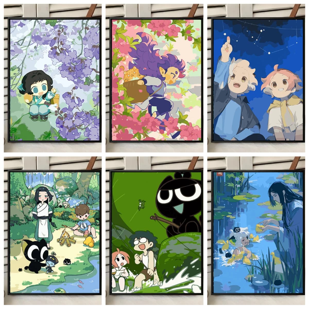 1pc frameless The Legend of Luo Xiaohei 2 Digital Oil Painting DIY Color Filling Hand-painted Cartoon Animation Decorative Paint