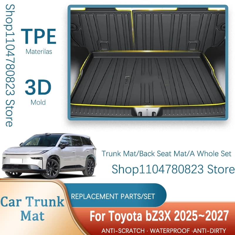 Car trunks for Toyota bZ3X EG10 AY502 2025 ~ 2027 Car trunks for storing waterproof Cargo Liner BacK Car accessories