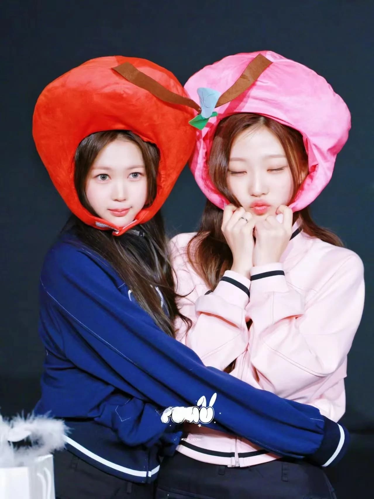 Hearts2Hearts Girls Cartoon Embroidery Short Jacket Cute Style Long Sleeve Stand Collar Outfit for Performances And Daily Wear