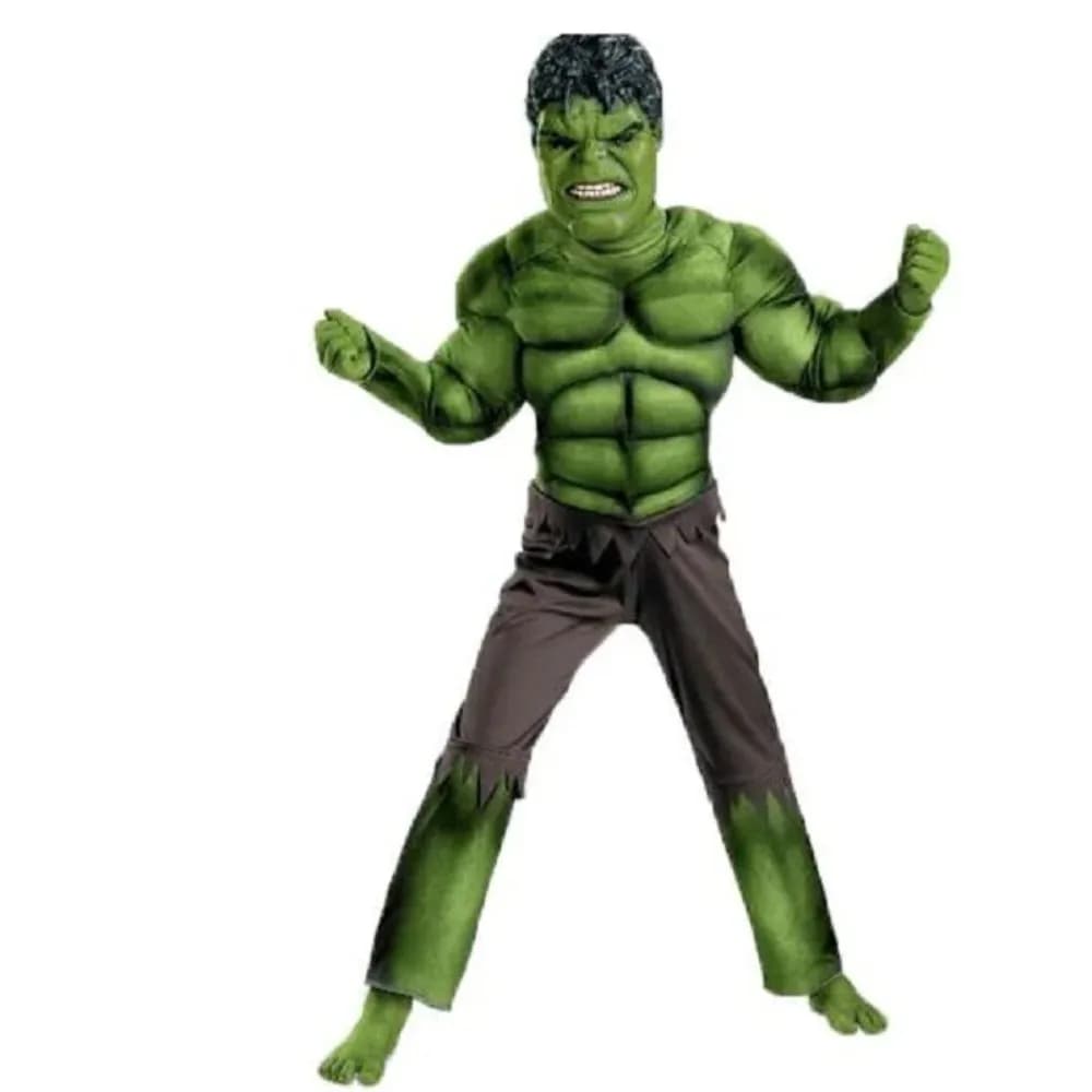 Bambini Supereroi verdi Anime Hulk Cosplay Costumi muscolari Ragazzi Compleanno Halloween Carnevale Festa Hulk Dress Up Tuta