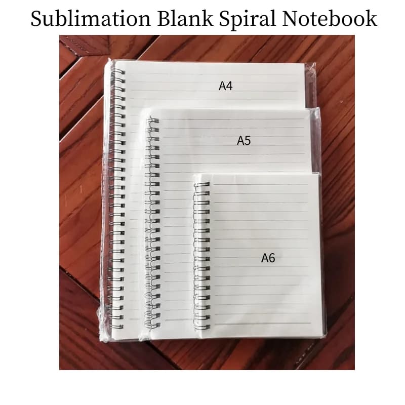 Quaderni a spirale A4 A5 A6 per sublimazione, con copertina in carta, per stampa a trasferimento termico, diario, taccuino.