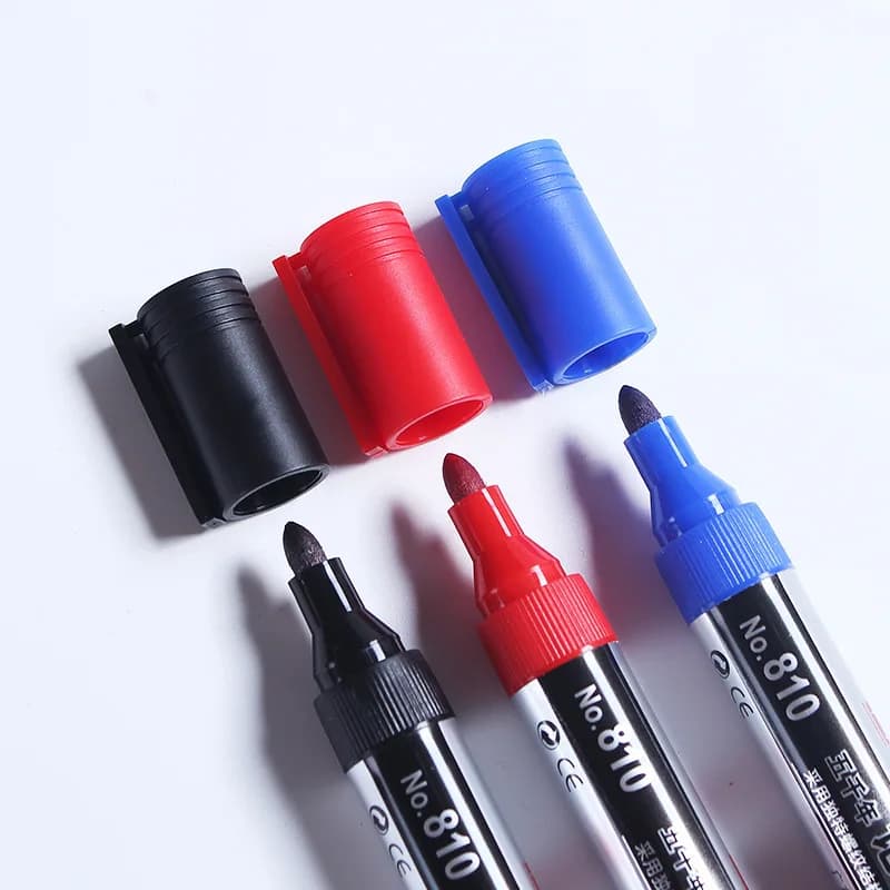 1pc Thick Tip Permanent Paint Marker Black Blue Red Oil Waterproof Signature Pen For Paper Marker Quick Drying