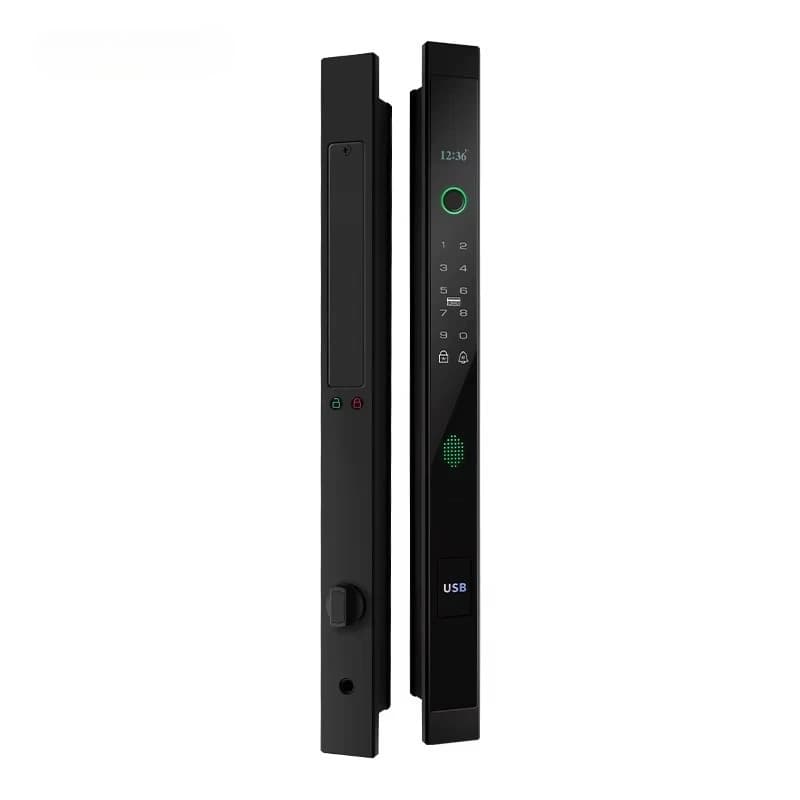 Serratura per impronte digitali 35MM Lunetta stretta per telefono cellulare Tuya Serratura con codice per porta in alluminio Serrature per porte intelligenti automatiche