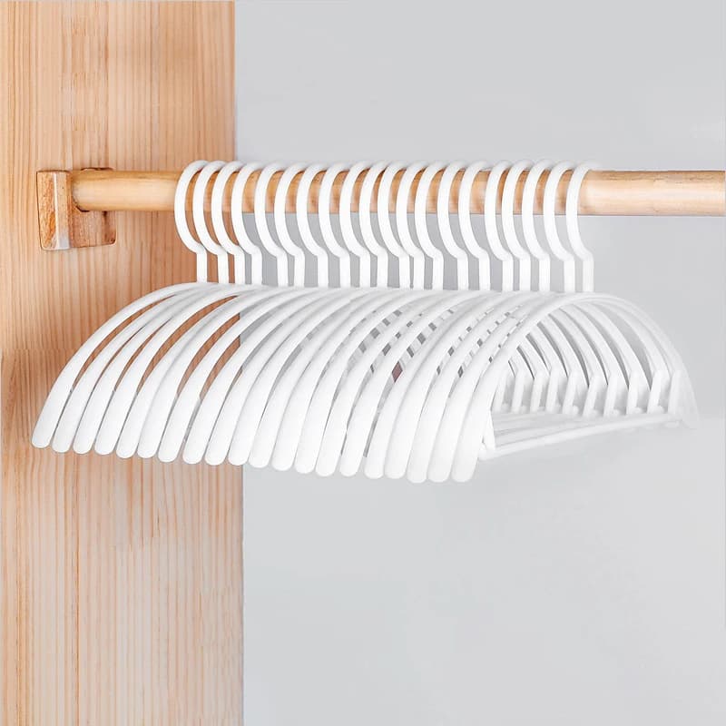 Clothes hanger Clothes hanger for home Arc design Plastic wide shoulder plastic hanger Seamless hanging organizer Horse