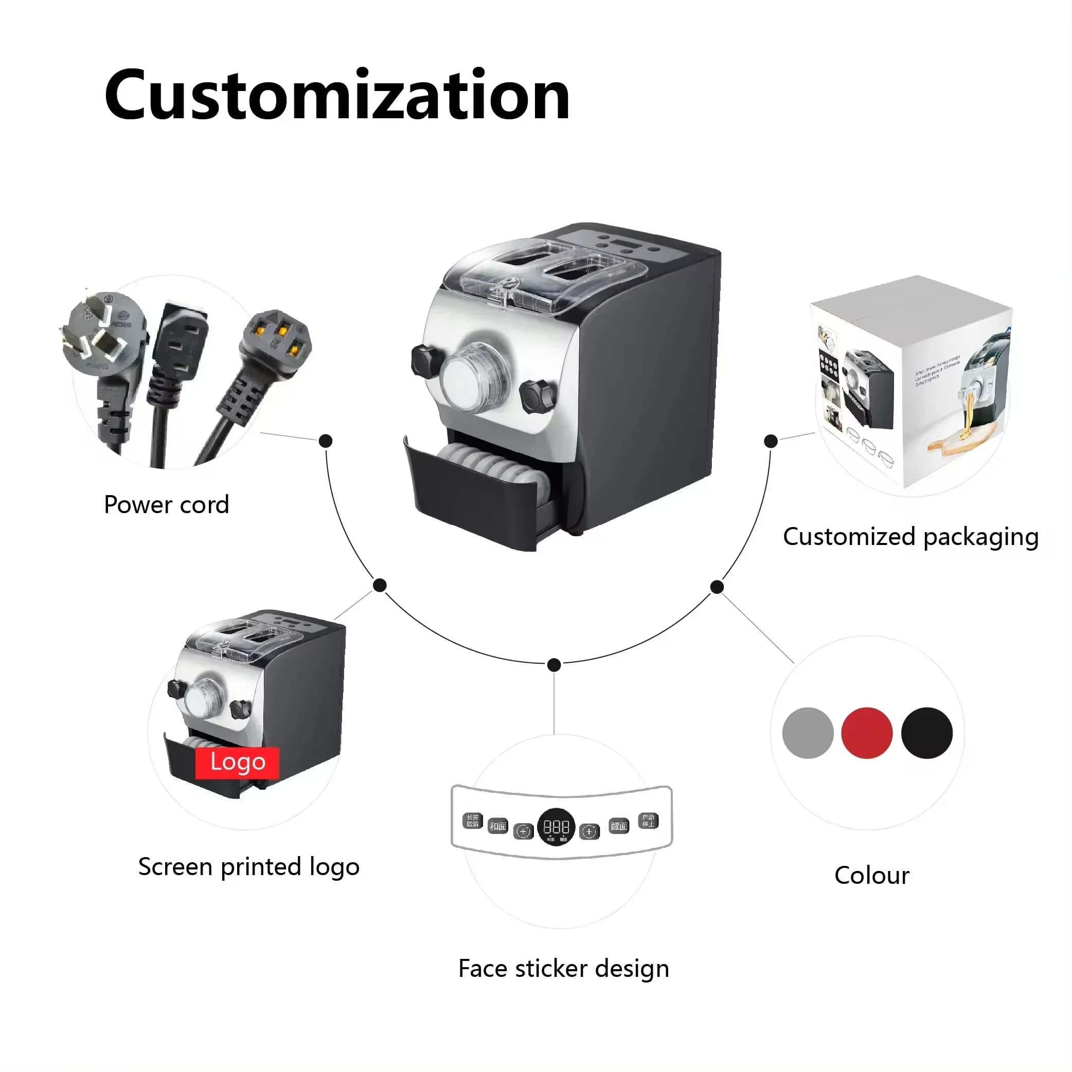 Electric Automatic Fresh Noodle Macoroni Spaghetti Pasta Making Machine Maker Extruder at Home