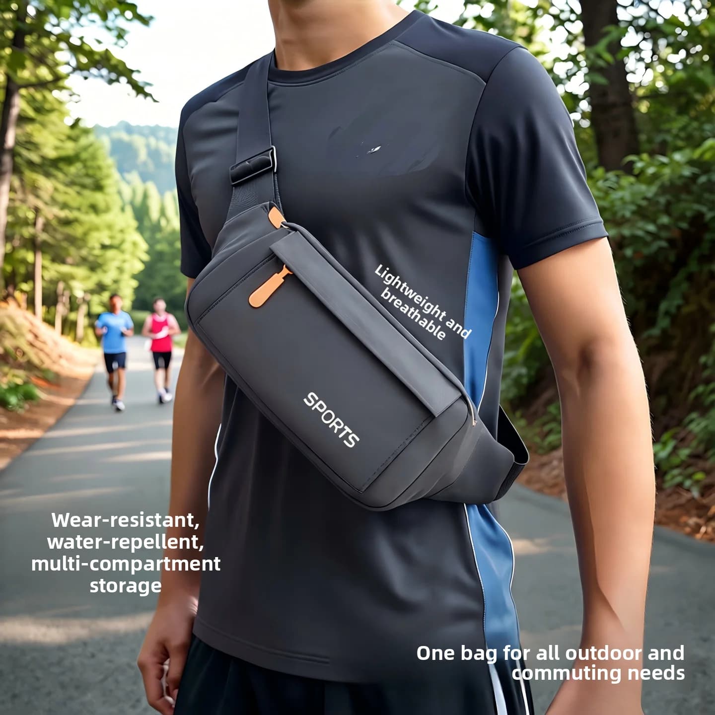 New 2026 Men's Waist Bag Running Canvas Worksite Outdoor Sports Utility Belt Pouch Unisex Single Shoulder Bag