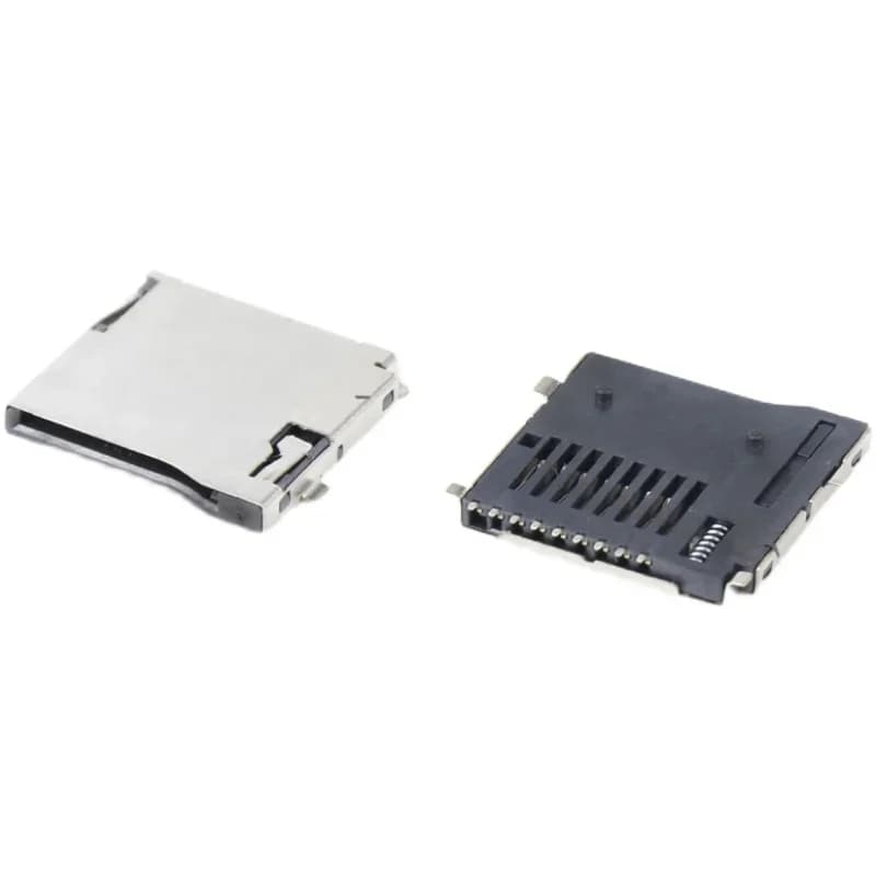 (10 pezzi) Porta carte autoadesivo SMD TF Slot per scheda di memoria Micro-SD Connettore per saldatura esterna Custodia per scheda di memoria di archiviazione