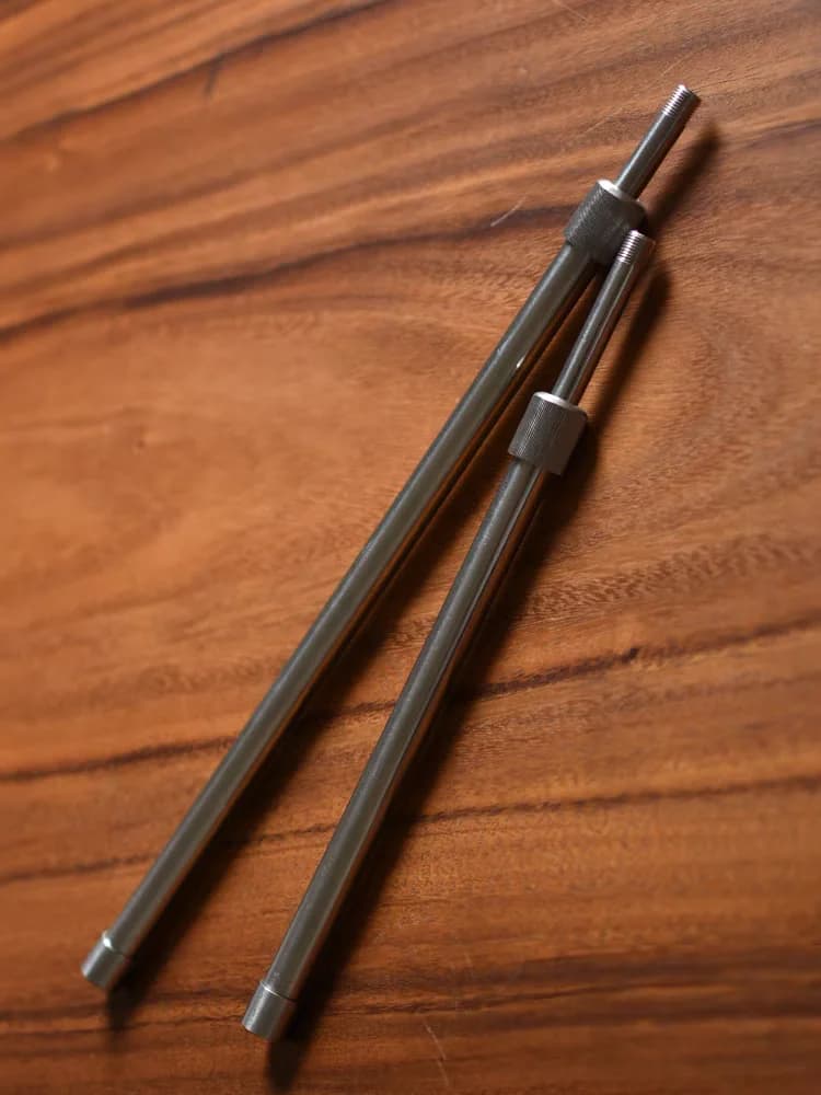 Stainless Steel Telescopic Tube for Desk/Lamp Lights, Adjustable Length, Indoor/Outdoor M10 Thread, Lamp Pole