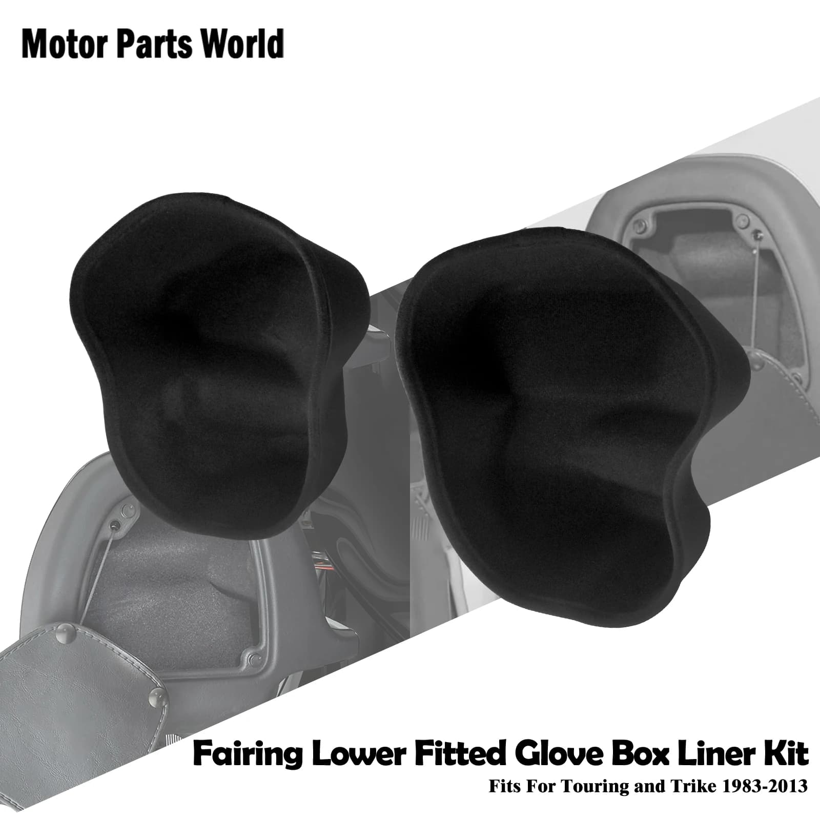 2 pz/set Carenatura Del Motociclo Inferiore Montato vano portaoggetti Fodere Per Harley Touring Road King FLHR FLHT 1983-Up