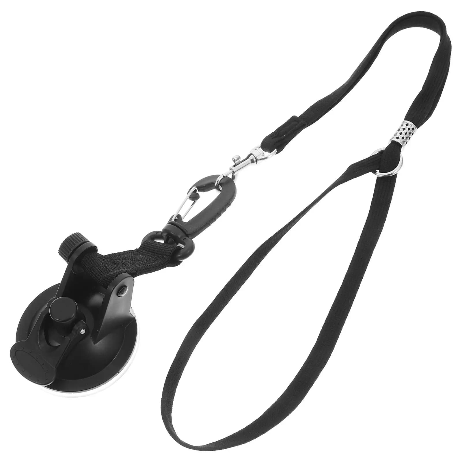 Cinghia di fissaggio regolabile per il bagno con ventosa potente, accessori per il bagno di animali domestici, per cani e gatti, per vasca, doccia, toelettatura, anello di contenimento, nero