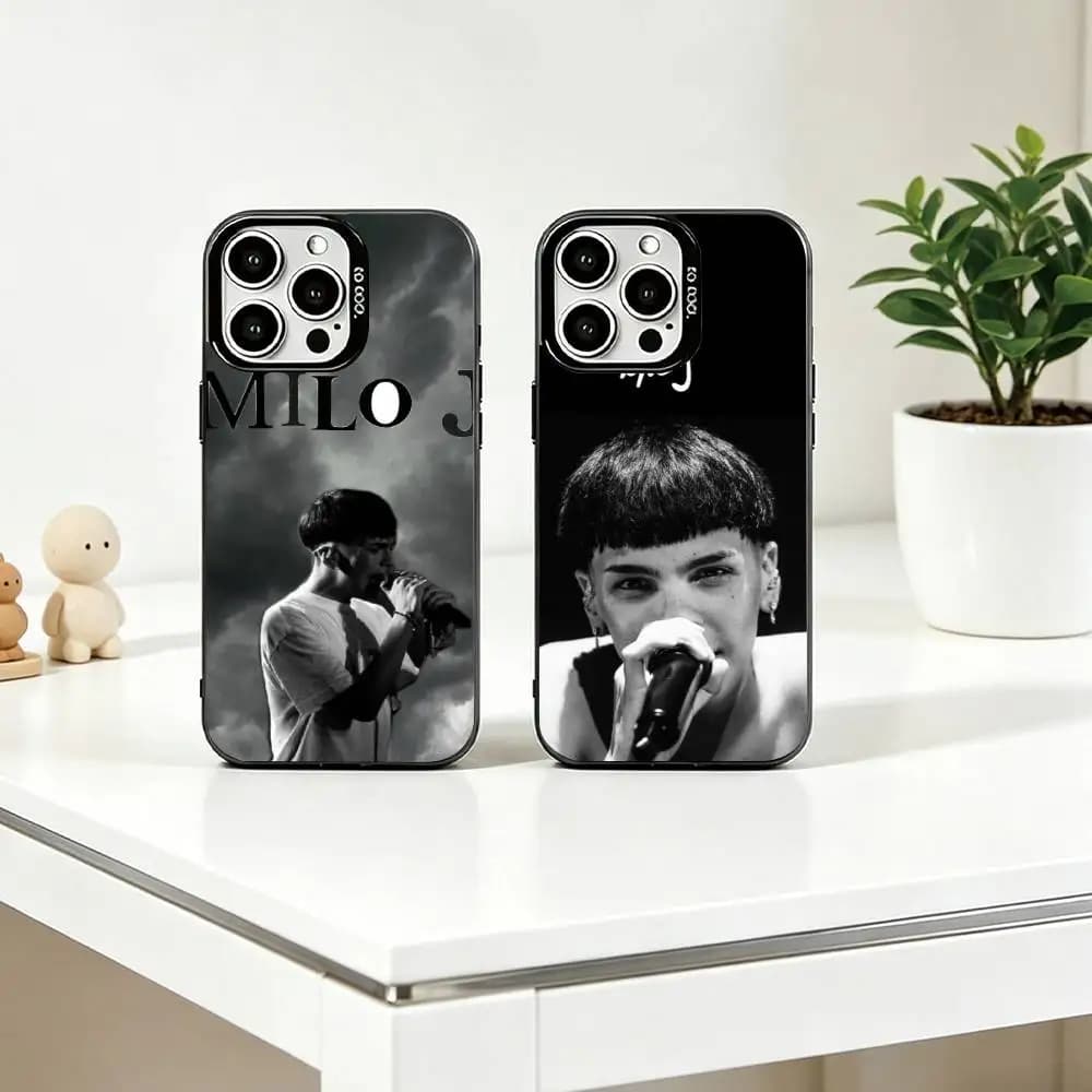 Cover per iPhone R-Rapper M-Milo J per iPhone 17, 16, 15, 14, 13, 12, 11 Plus, Pro Max, XS, Custodia Colorata Argento