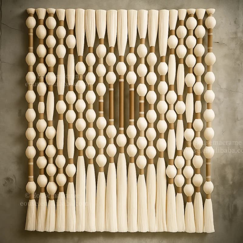 Large Macrame Wall Decor Modern Style Handmade Woven Wall Hanging Tapestry with Tassels For Home