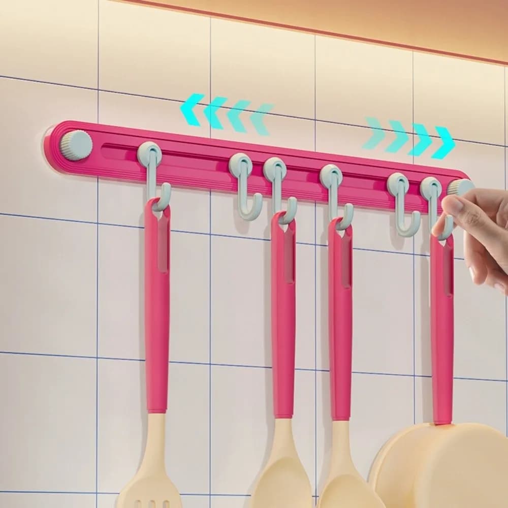 Ganci a ventosa in plastica color caramella Dopamine, ganci multiuso a 6 teste, salvaspazio, impermeabili, per cucina e asciugamani