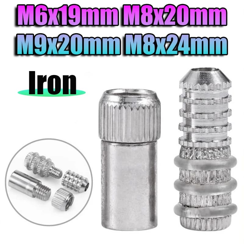 M6 M8 M9 Iron Furniture Shelf Support Pins Hidden Shelf Bracket Nuts for Cabinet Wardrobe Bookcase Adjustable Layer Board Holder