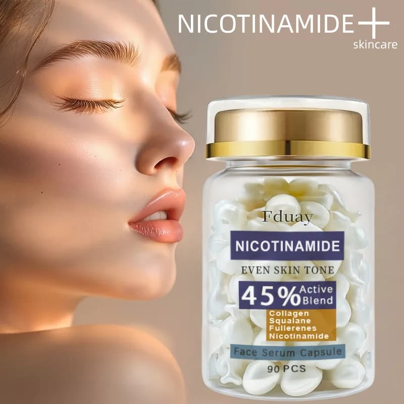 Nicotinamide facial essence, nicotinamide moisturizing capsule essence, firm and smooth skin, contain plant squalane, vitamin C,
