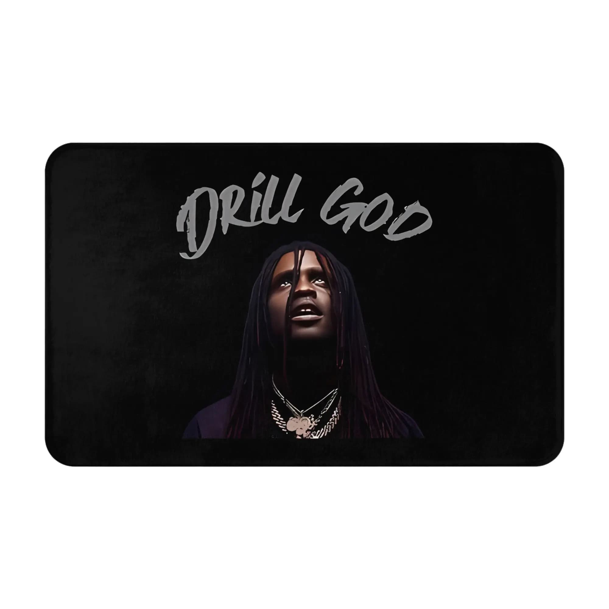 Tappetino da bagno Chief Keef Drill God Christmas Decorations, Zerbino Chief Keef, Tappeto da soggiorno, Tappeto per porta d'ingresso, Decorazioni per la casa