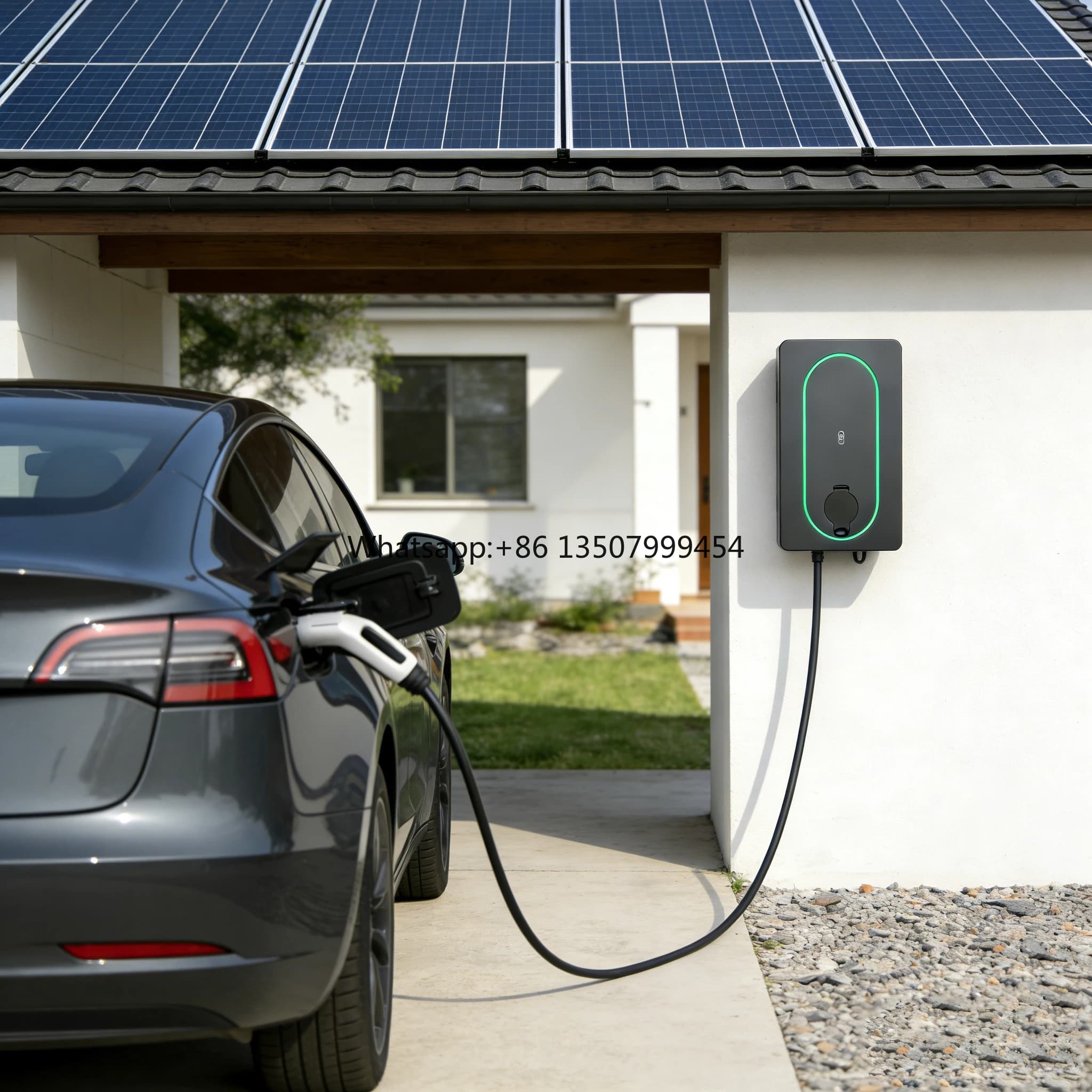 Caricatore EV con Bilanciamento Dinamico del Carico, Wallbox Tipo 2 7.4kW 22kW, Colonnina di Ricarica DC, Stazione di Ricarica EV Solare DLB