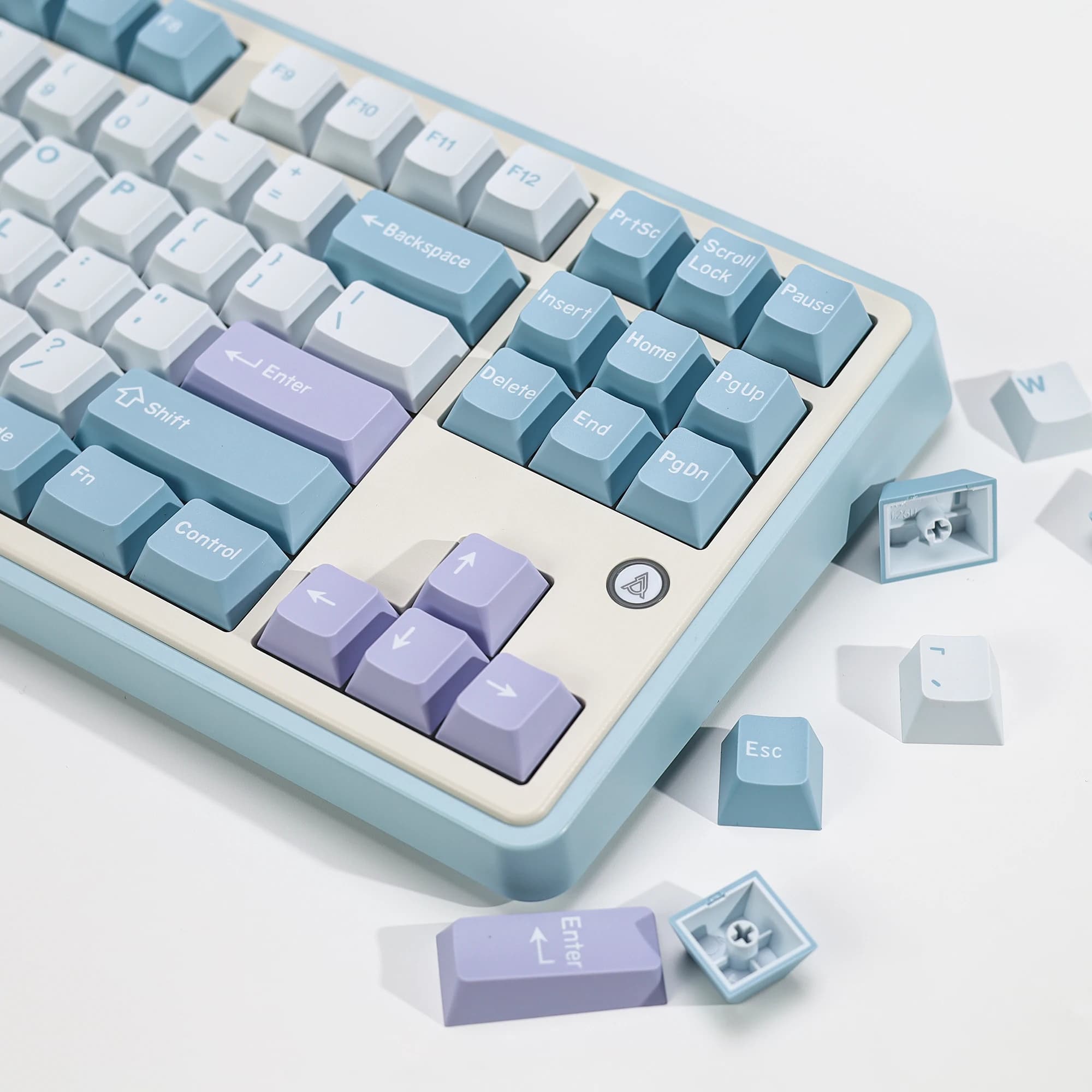 KBDiy Illusion Keycap Retro PBT ISO Double Shot Cherry Keycaps Profile for Switches MX Alice Mechanical Play Keyboards