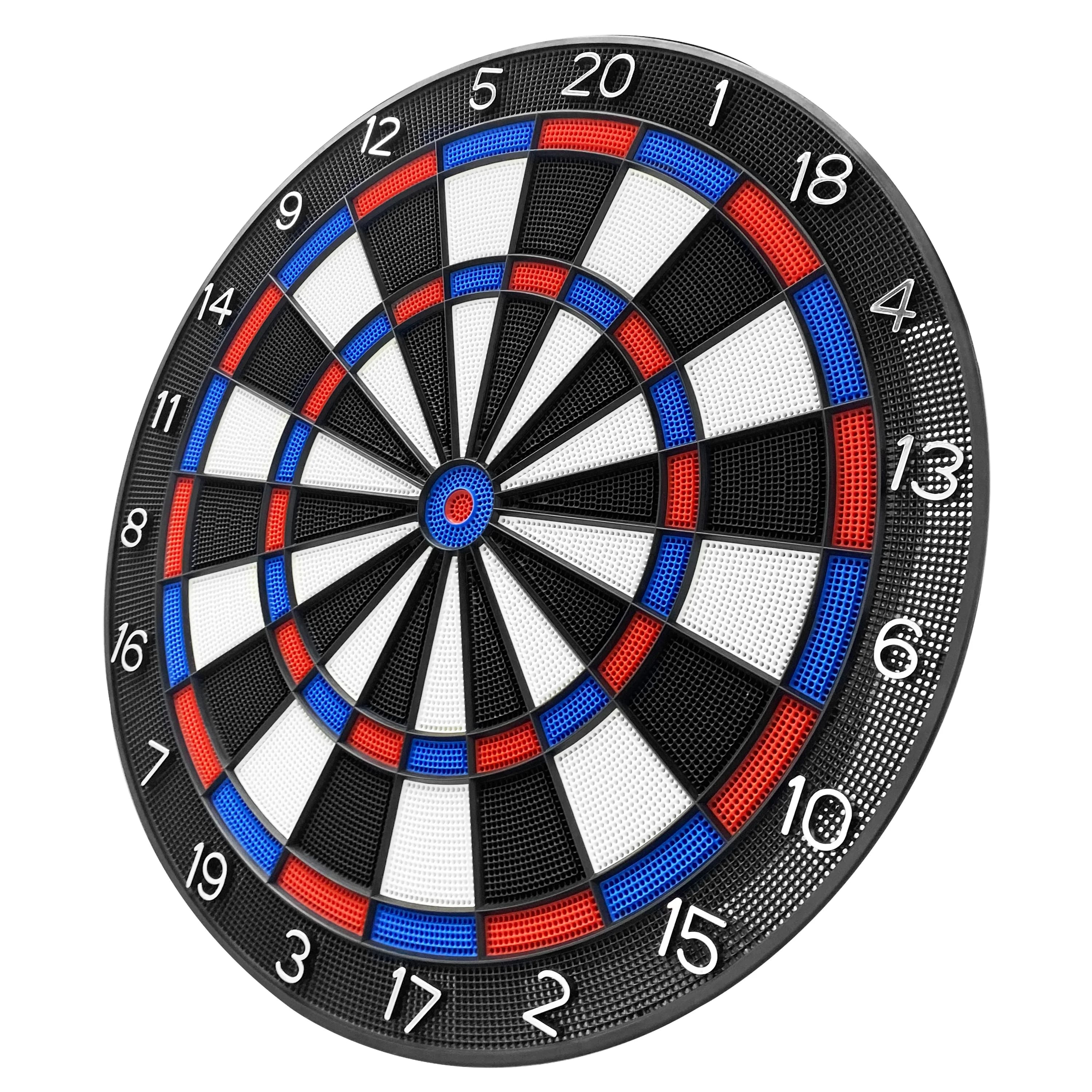 WEDARTER Bersaglio per freccette professionale, bersaglio da competizione con punta morbida che riduce il rumore, include 6 freccette, bersaglio per freccette da 15,5 pollici