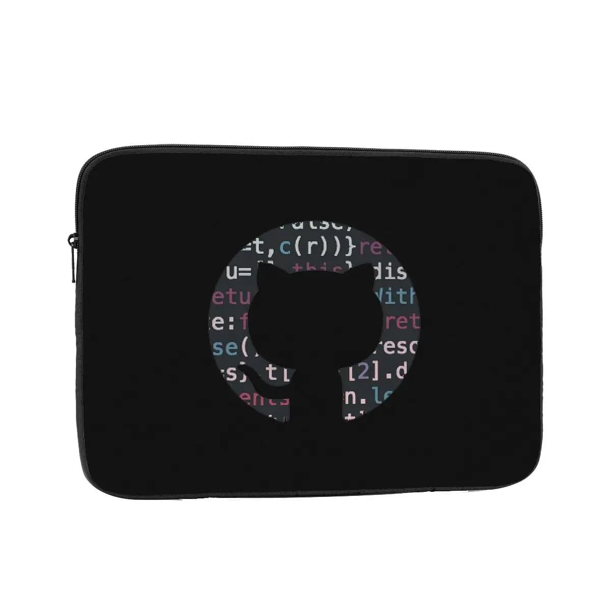 Github Code Logo Notebook Laptop Bag Case Pouch 10 12 13 15 17 Inch For Macbook Air Pro Tablet Shockproof Case Bag
