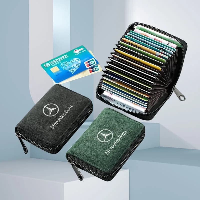 Leather Car Driver's License ID Card Wallet Key Bag for Mercedes Benz W203 W204 W205 W176 W166 W212 213 CLS GLK ML Accessories