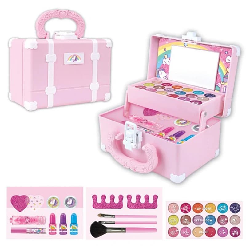 New Set Cheats Safe and Non-Toxic Toy for Girls, Princess Makeup Box, Lip Set and Umbrella, Toy for Doll House, Birthday Gift