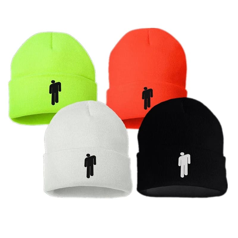 Billie Eilish Beanie Cappello lavorato a maglia Cappello lavorato a maglia ricamato da uomo e da donna Cappello lavorato a maglia Cappello hip-hop