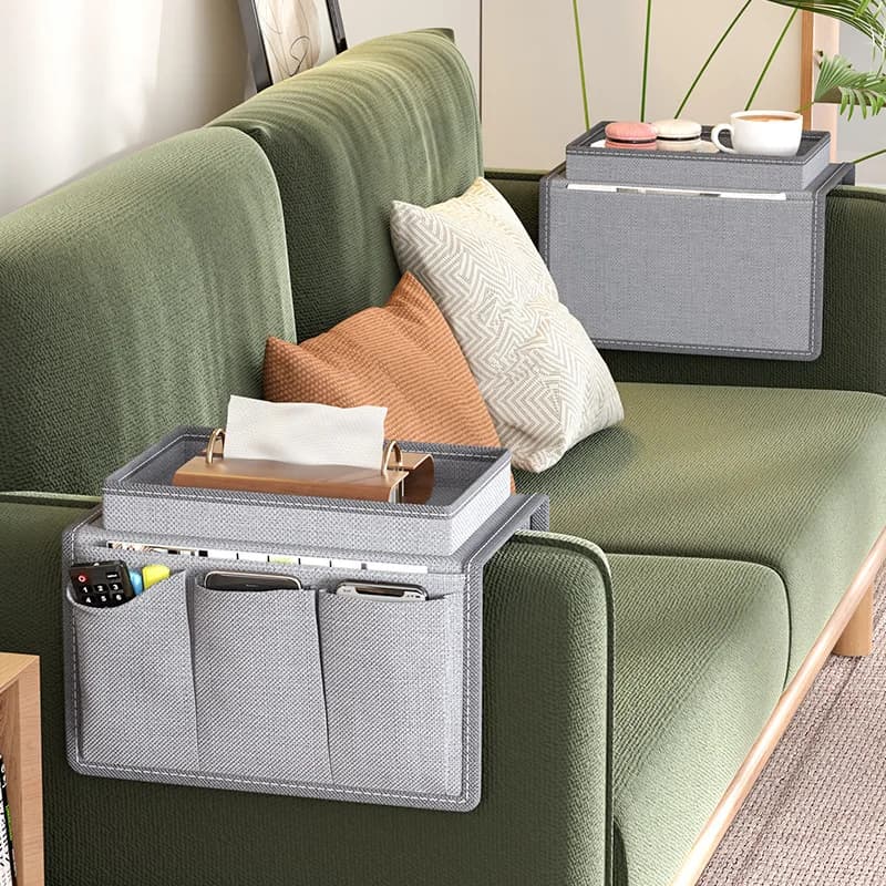 1 pz borsa portaoggetti per organizer per divano alla moda in tessuto Oxford per soggiorno, comodino, auto, tasche appese per braccioli multifunzionali