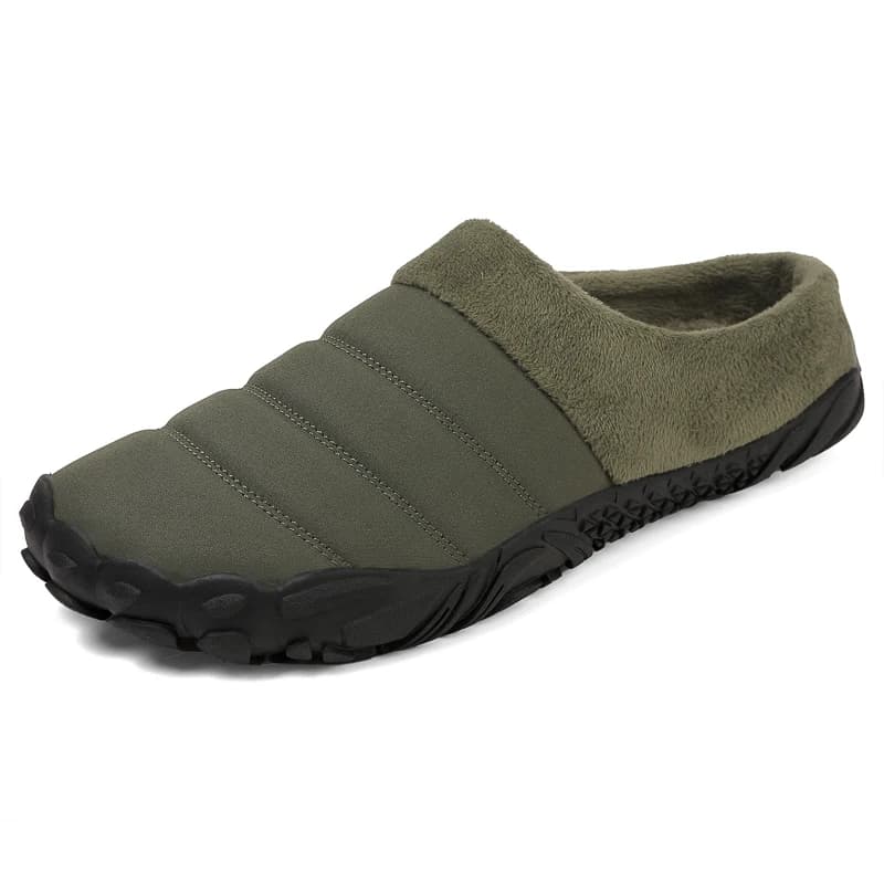 Fluffy Cushioned Household Slides Warm Plush Inner Lining Flexible Anti Slip Bottom Soft Cotton Upper Winter Rest Shoes for Men