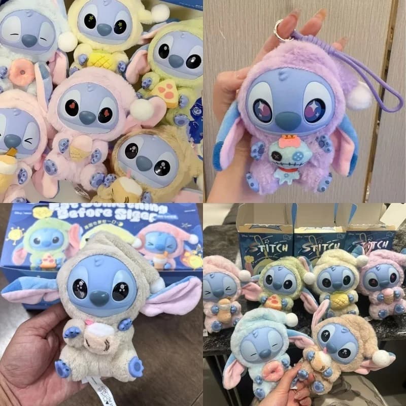HOT Stitch Serie Mangia Prima di Dormire Blind Box Peluche Giocattoli in Vinile Bambola Carina Labu V3 Mystery Box Ciondolo Decorativo Regalo