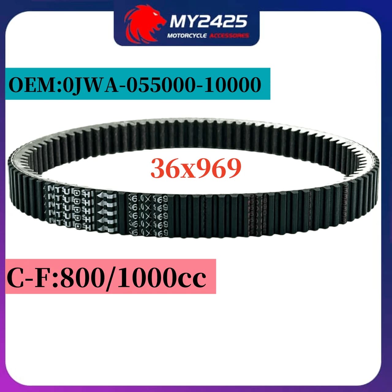 Original 36.0x969 36.0*969 Drive Belt For C-FMOTO 1000 800 850 950 0800055000 0JWA-055000-10000 X10 U10 Z10