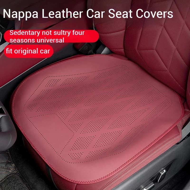 For Alfa Romeo Giulietta Mito 159 Giulia Stelvio 156 147 Tonale 2025,Car Nappa Leather Ventilated Seat Cushion Car Seat Cover
