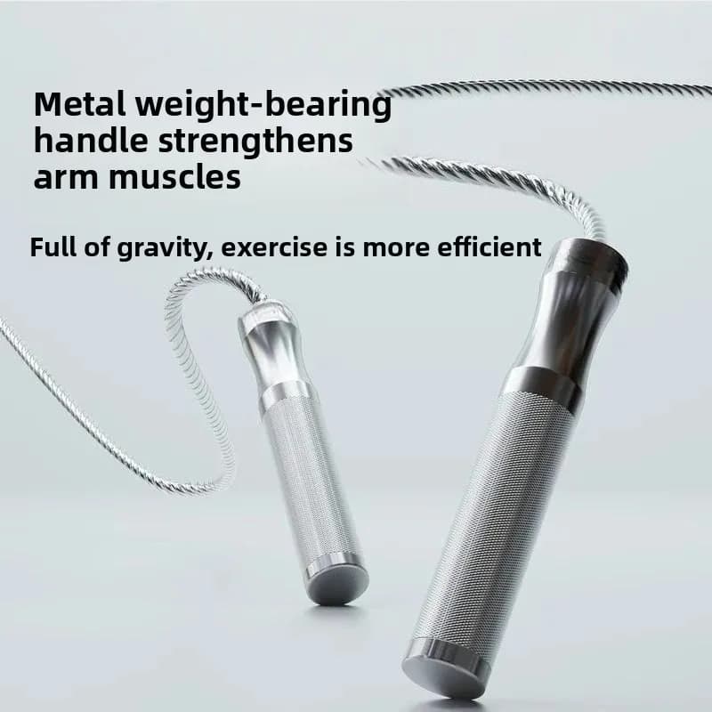 Heavy‑Duty Weighted Jump Rope Aluminum Alloy Handles Thickened Portable Skipping Rope for Home High‑Intensity Fitness Cardio
