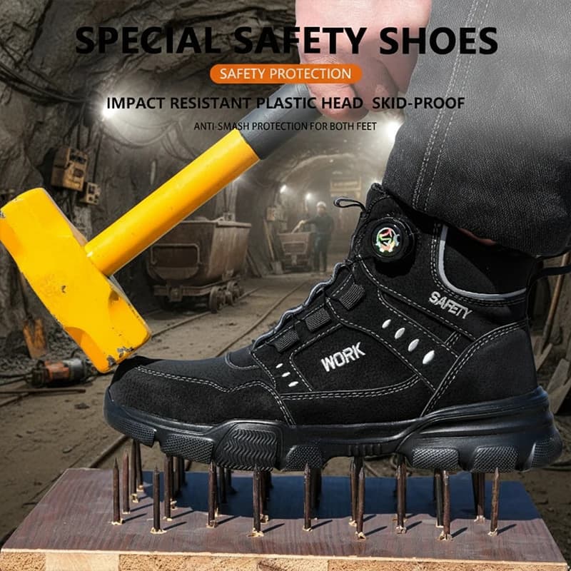 Four season safety shoes, protective shoes, work shoes, labor protection shoes, anti smashing and anti piercing, construction