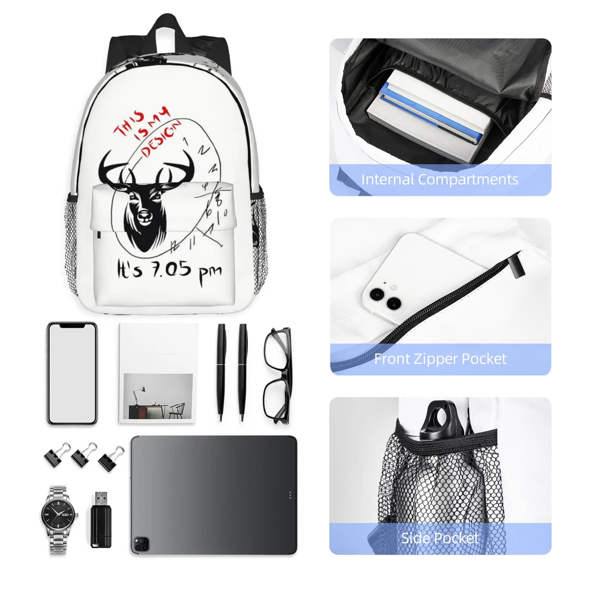 Hannibal Mads Mikkelsen Backpack Hot Sale Daypack Large Capacity Boys Girls BookBag Shoulder Bags for Men Women School Bag