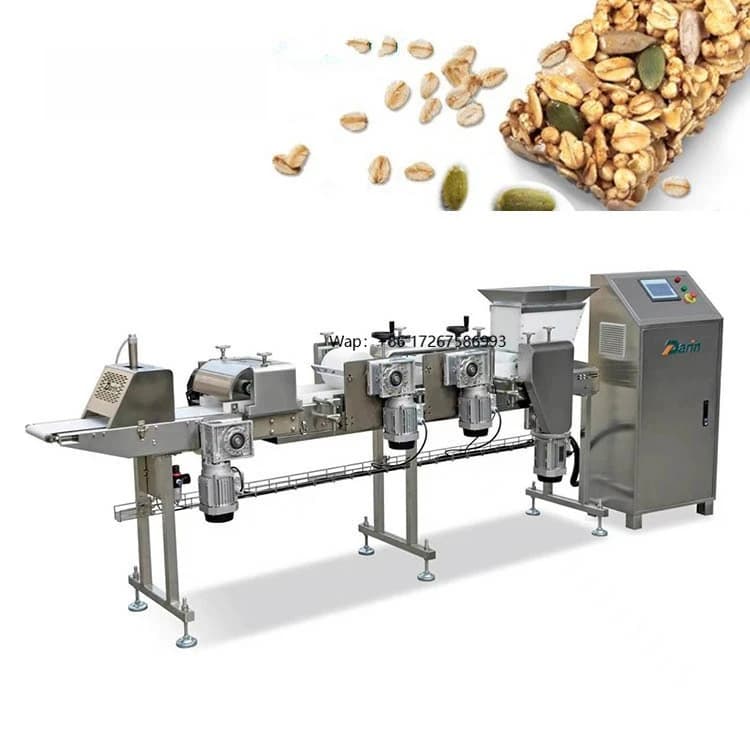 Linea di Produzione Automatica per Barrette di Cereali, Granola, Barrette Energetiche al Cioccolato e Datteri, Macchina per la Produzione di Barrette Proteiche